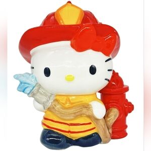 Blue Sky Firefighter Hello Kitty with Fire Hydrant Figurine